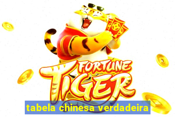 tabela chinesa verdadeira